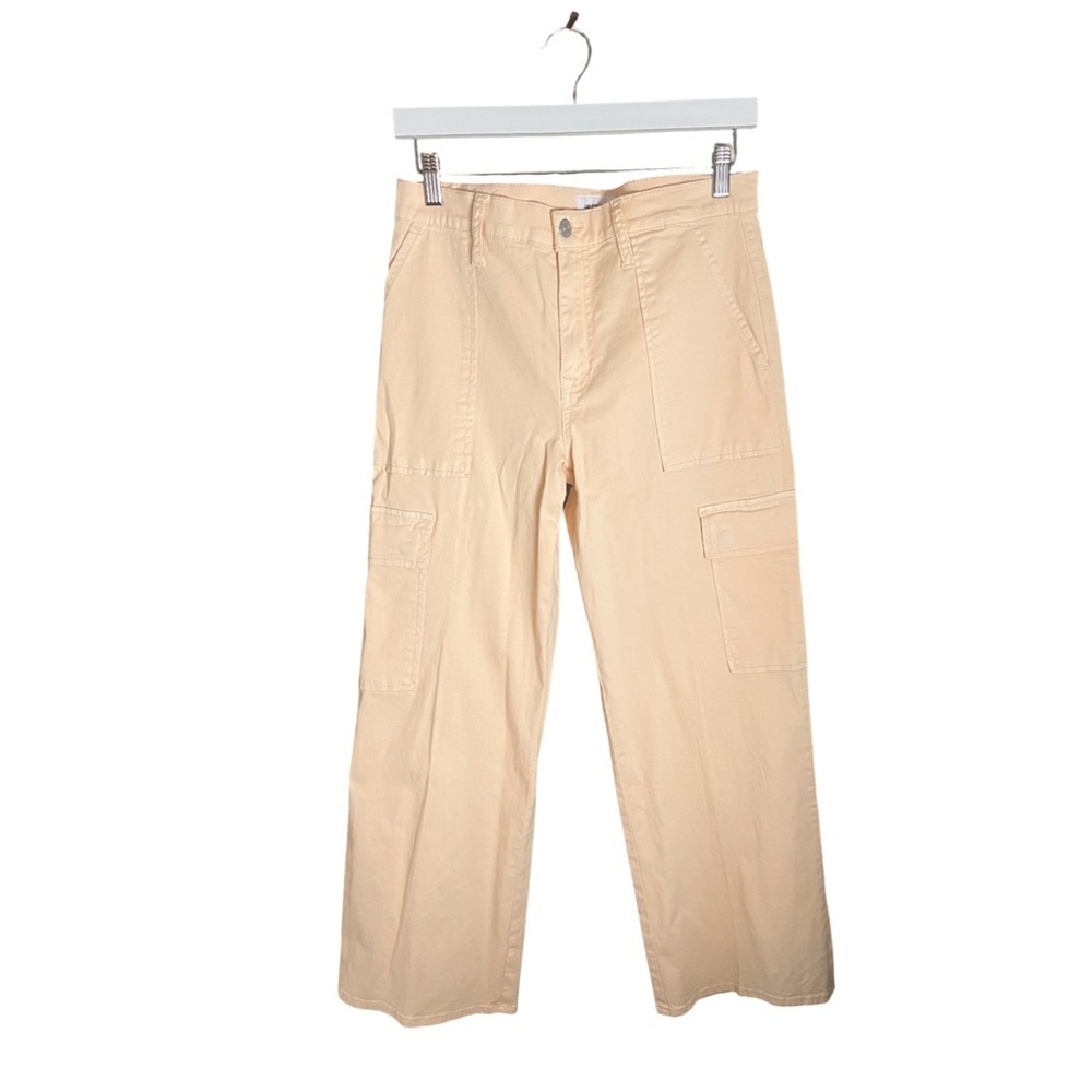 New Hudson Rosalie High Rise Wide Leg Cargo Ankle Pant 28 Bleached Sand - Picture 3 of 13